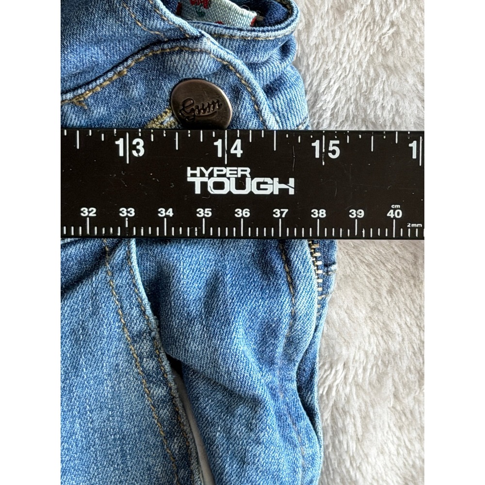 Gum Denim Overalls Womens Size 16 Medium Slim Fit Medium Wash Blue Bib Pocket - Picture 6 of 13